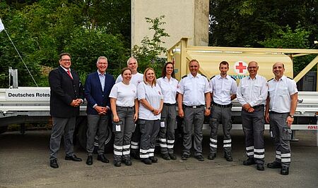 zu sehen sind die Weilheimer Einsatzkräfte, welche bei der Flutkatastrophe 2021 im Ahrtal im Einsatz waren. 