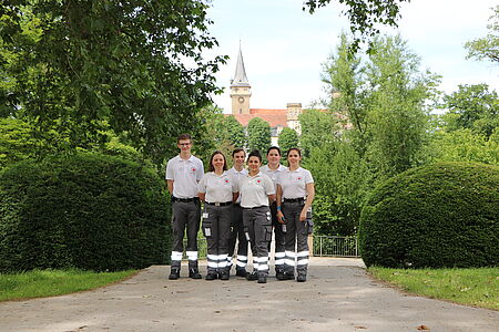 zu sehen sind DRK-Mitglieder beim Landesentscheid in Öhringen